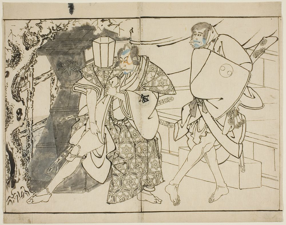 The Actors Arashi Ryuzo and Morita Kanya VIII by Tōshūsai Sharaku