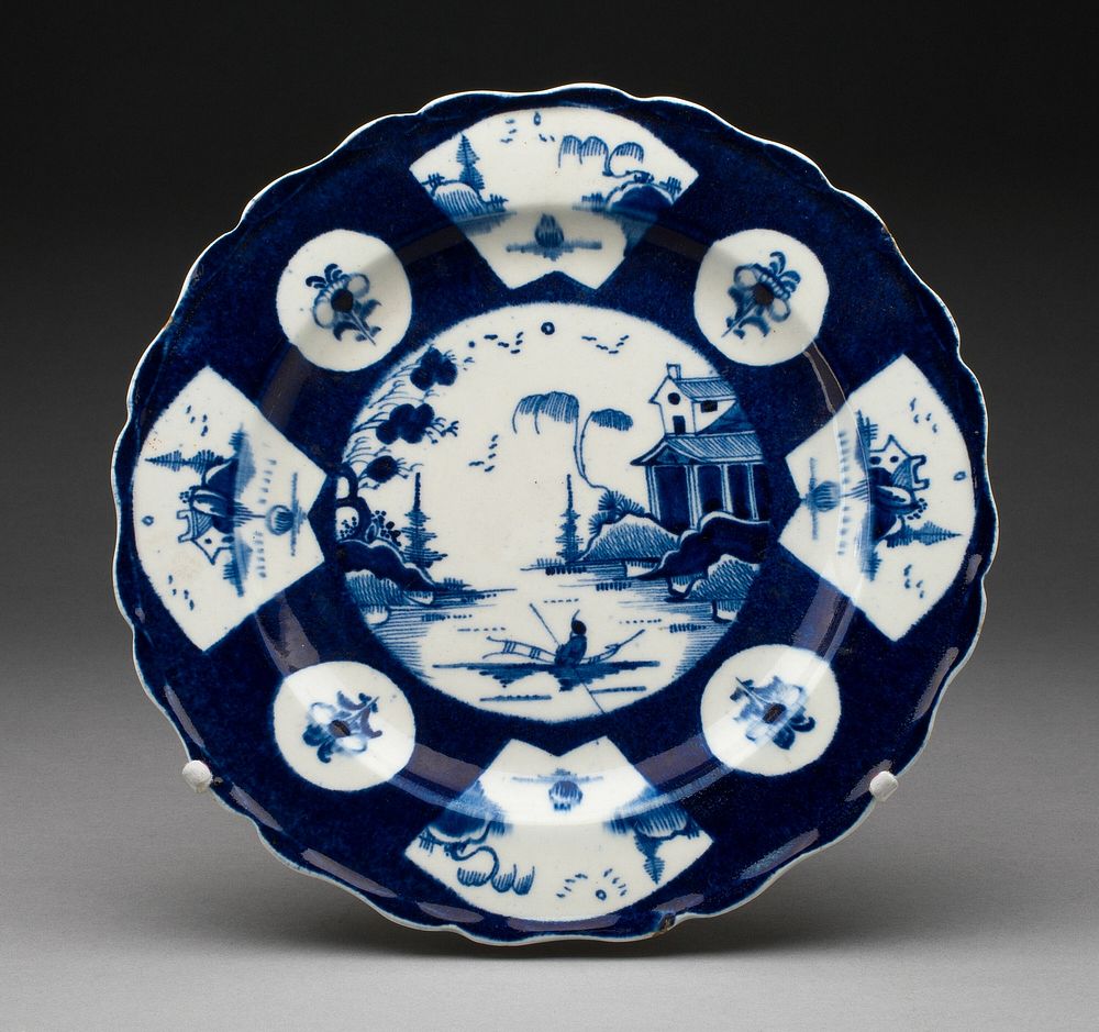 Plate by Bow Porcelain Factory