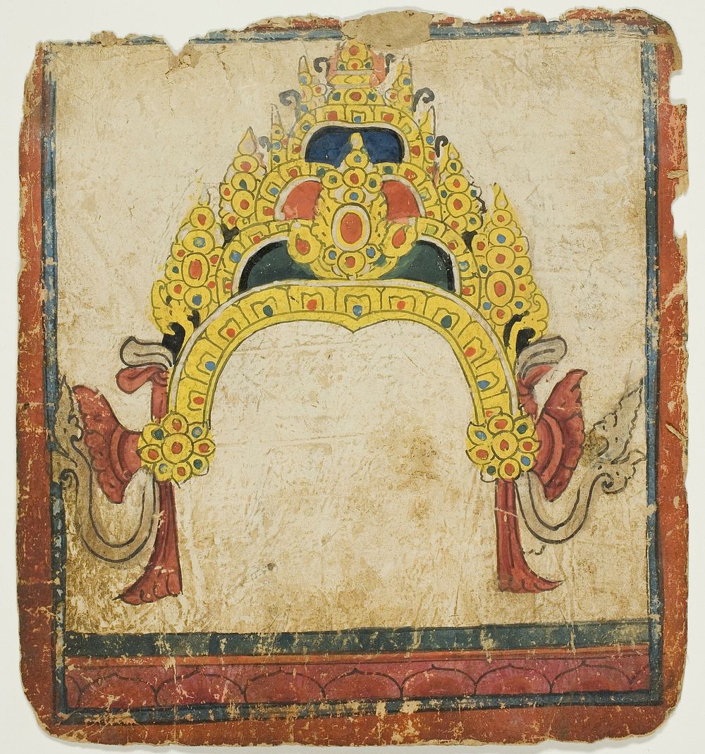 Jeweled Ritual Crown, from a Set of Initiation Cards (Tsakali)