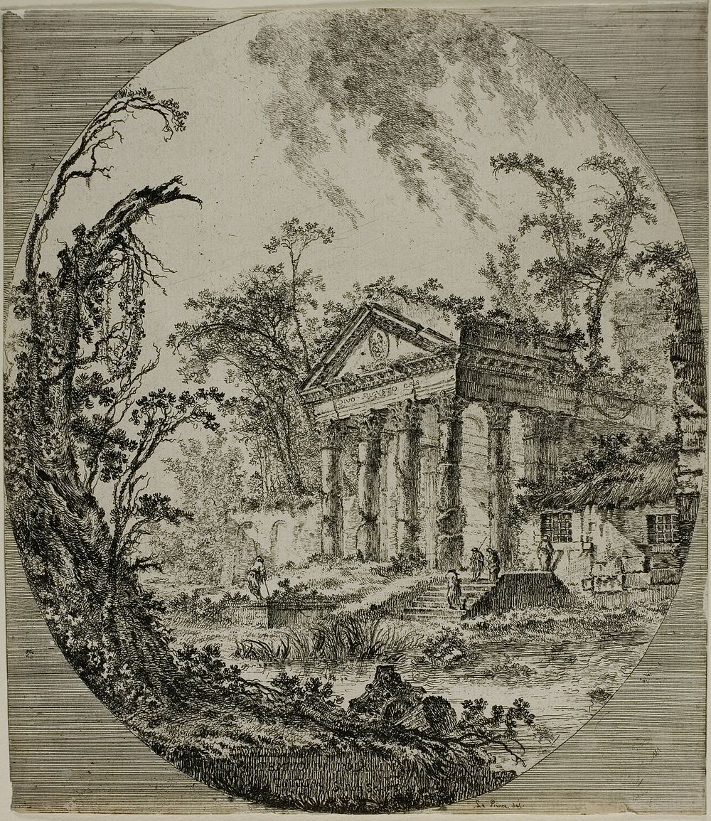 Temple of Augustus by Jean Baptiste Le Prince