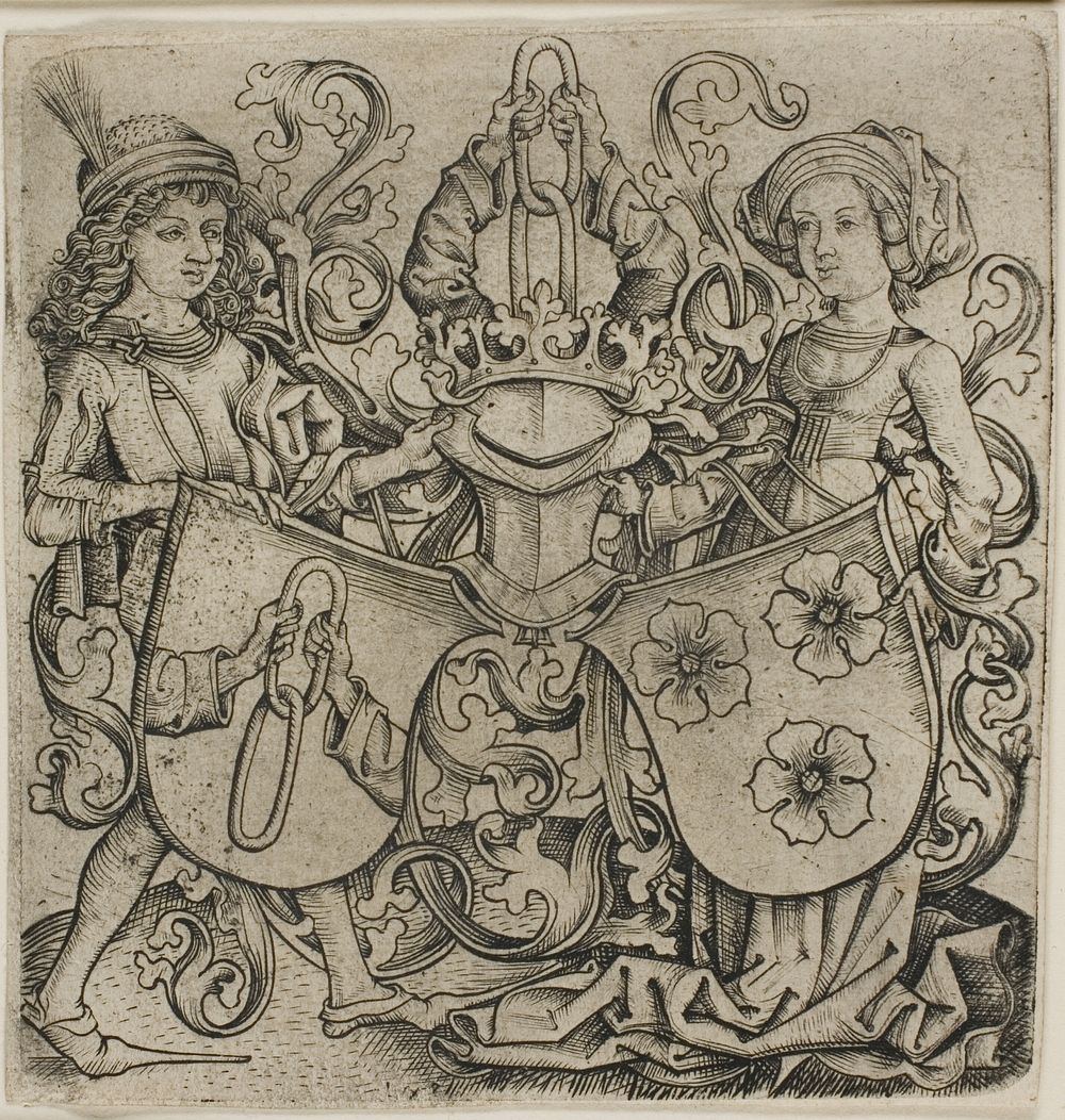Coat of Arms of Rohrbach and Eilge von Holzhausen by Monogrammist b. g.