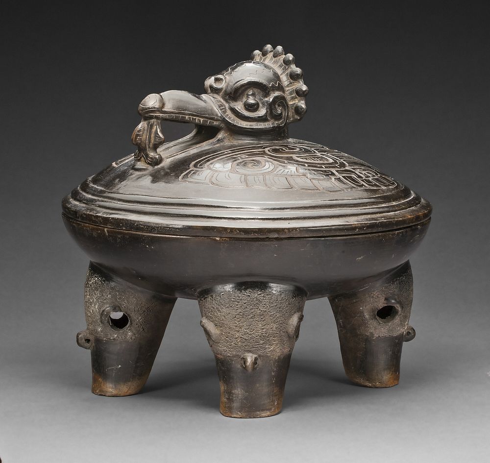 Covered Vessel with the Principal Bird and Peccary Heads by Maya