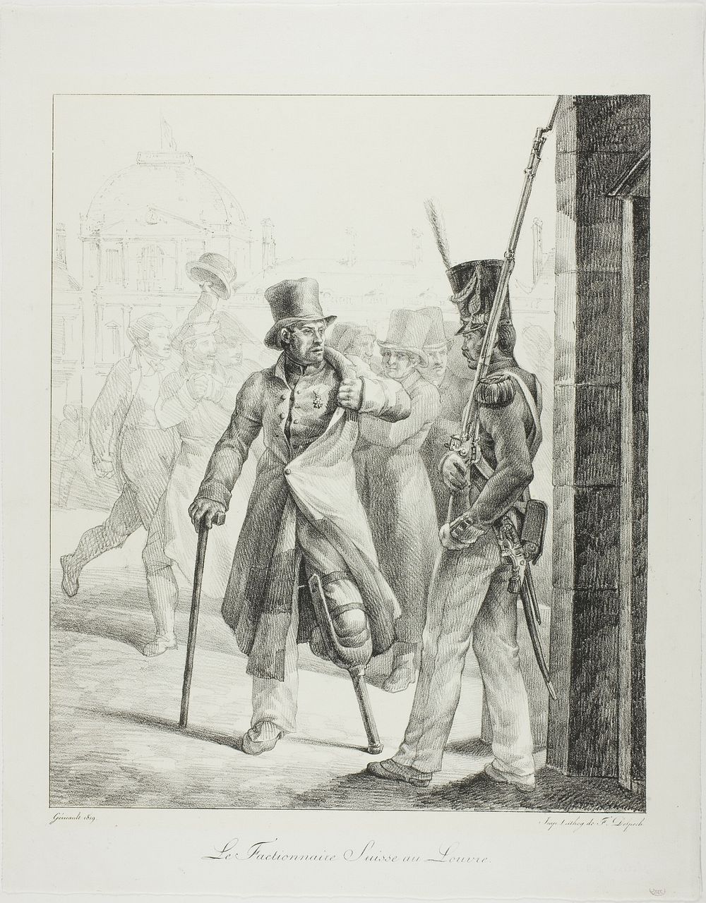 Swiss Sentry at the Louvre by Jean Louis André Théodore Géricault