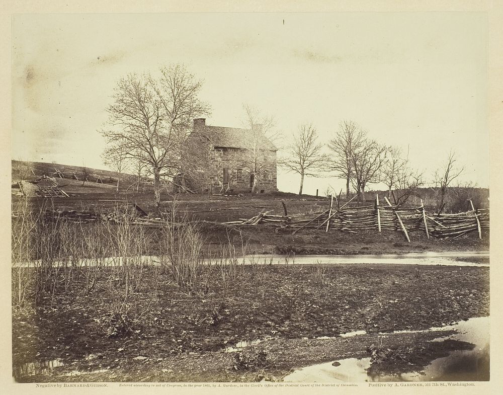 Mathew's House, Battle-field of Bull Run by Barnard and Gibson