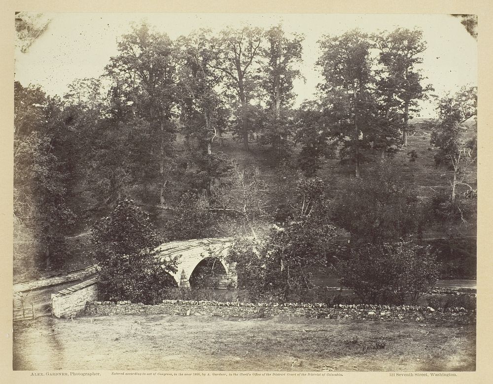 Burnside Bridge, Across Antietam Creek, Maryland by Alexander Gardner