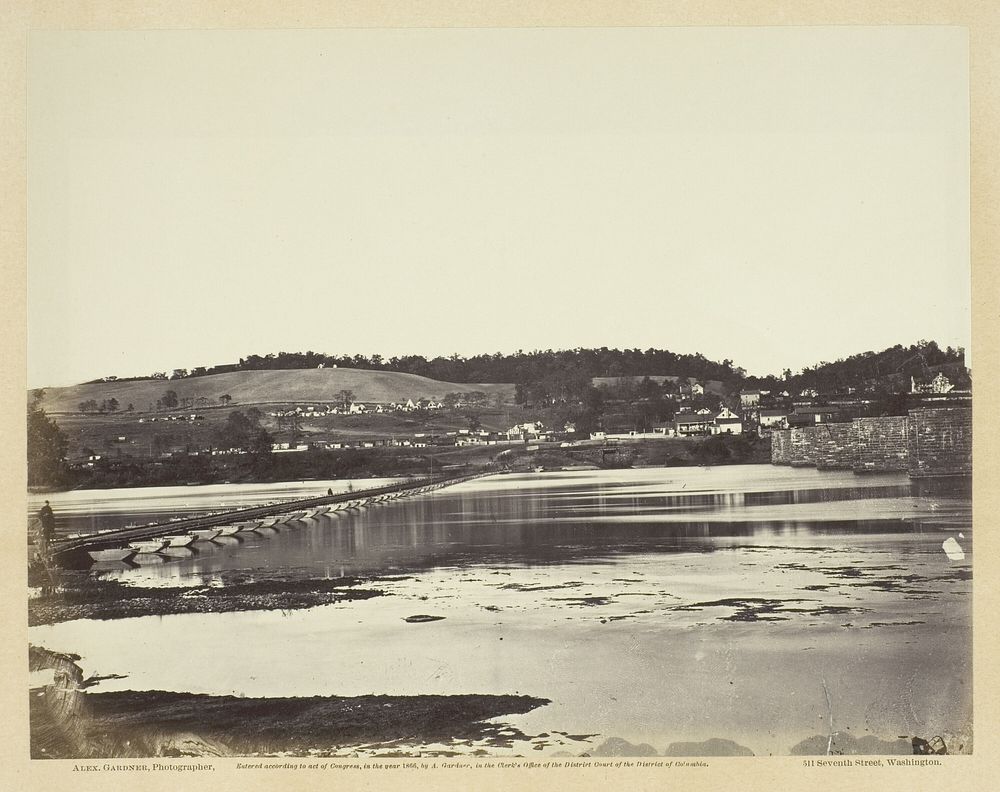 Pontoon Bridge Across the Potomac, at Berlin by Alexander Gardner