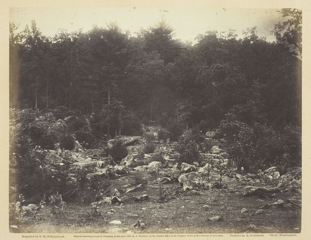 Slaughter Pen, Foot of Round Top, Gettysburg by Timothy O'Sullivan