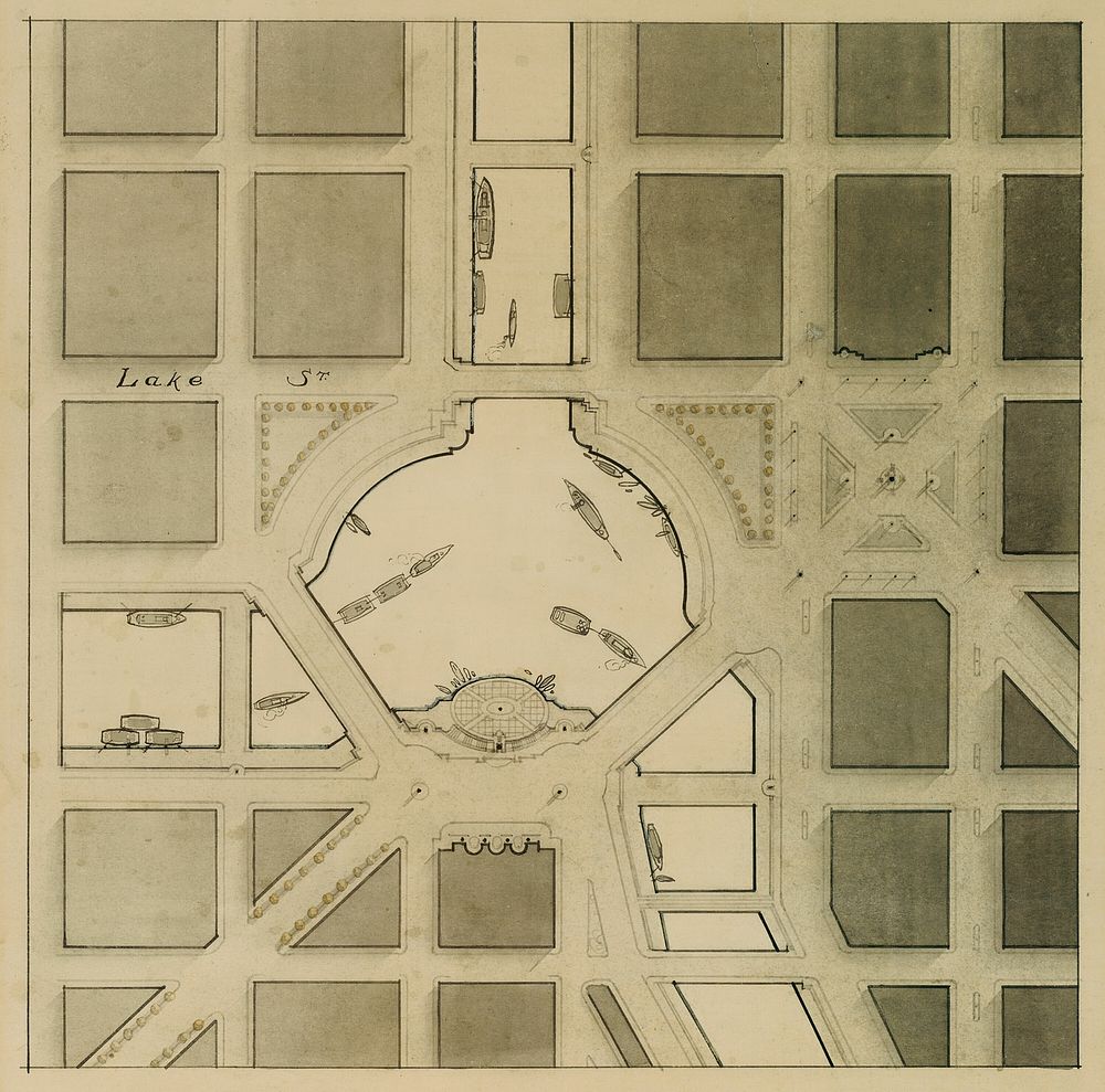 The Plan of Chicago Plate 106, Chicago, Illinois, Presentation Drawing by Daniel Hudson Burnham (Architect)