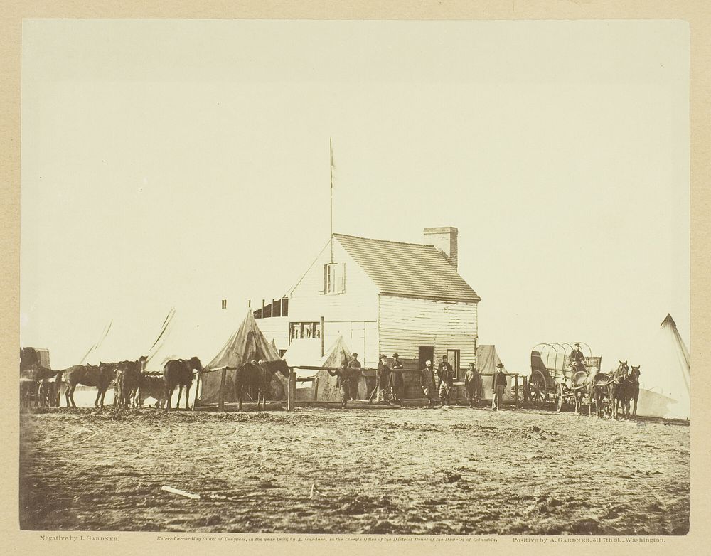 The Shebang, or Quarters of U.S. Sanitary Commission, Brandy Station by James Gardner