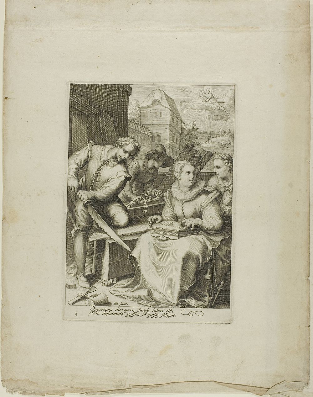 Midday, plate three from Four Times of Day by Jan Saenredam