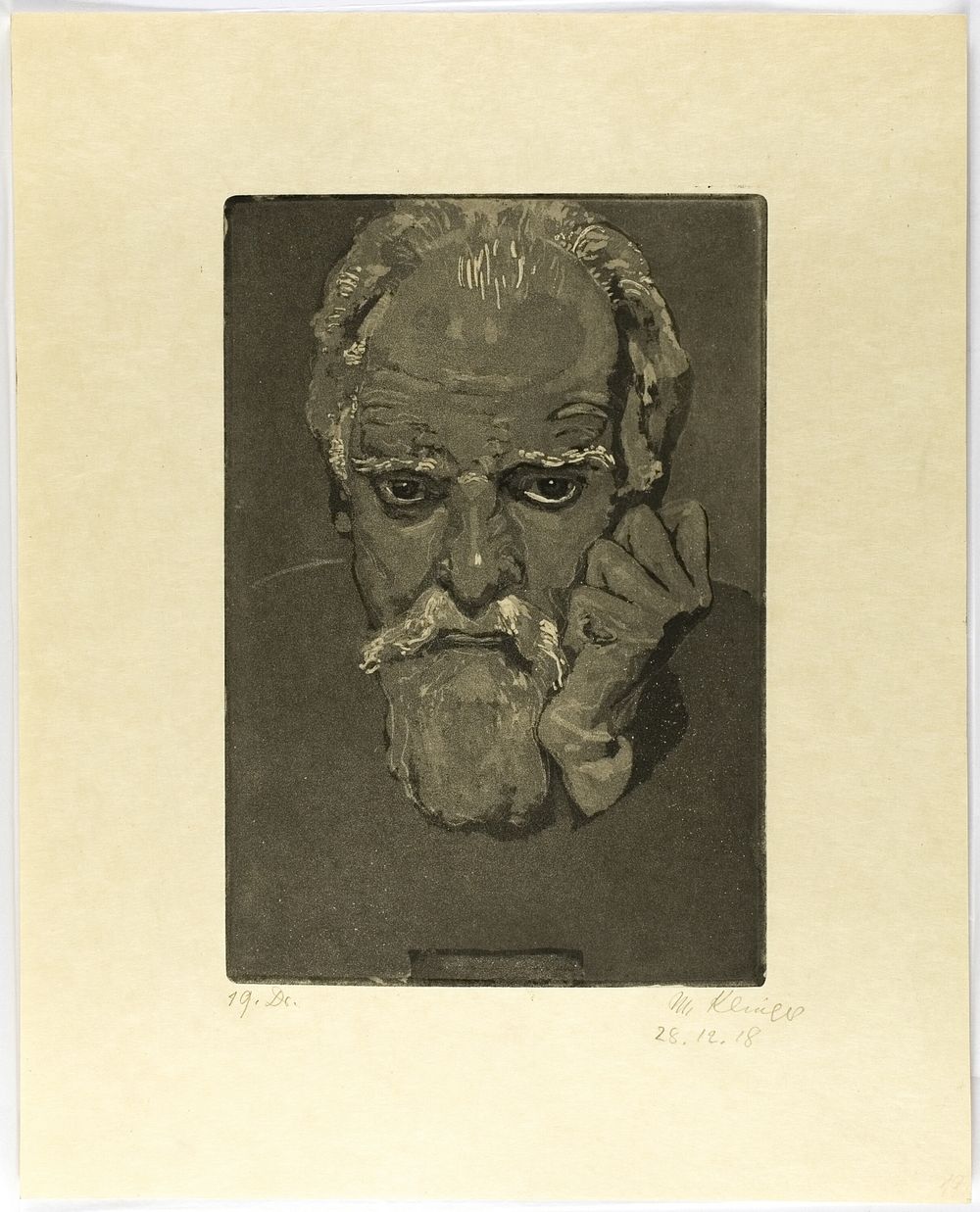 Self-Portrait with Fist to Face by Max Klinger