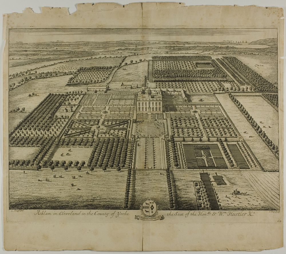 Acklam in Cleveland in the County of Yorke, plate 64 from Britannia Illustrata by Johannes Kip (Engraver)