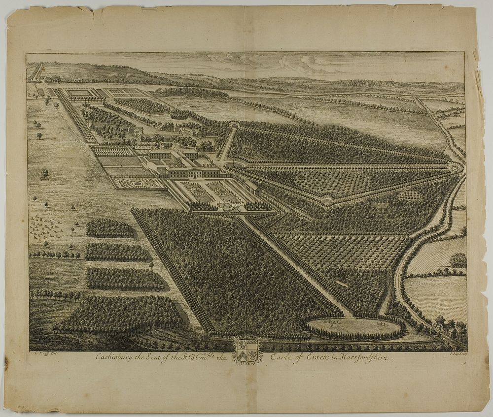 Cashiobury, plate 28 from Britannia Illustrata by Johannes Kip (Engraver)