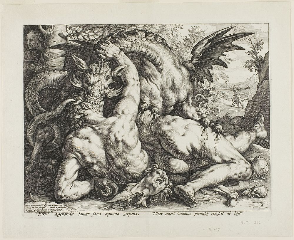 The Dragon Devouring the Companions of Cadmus by Hendrick Goltzius