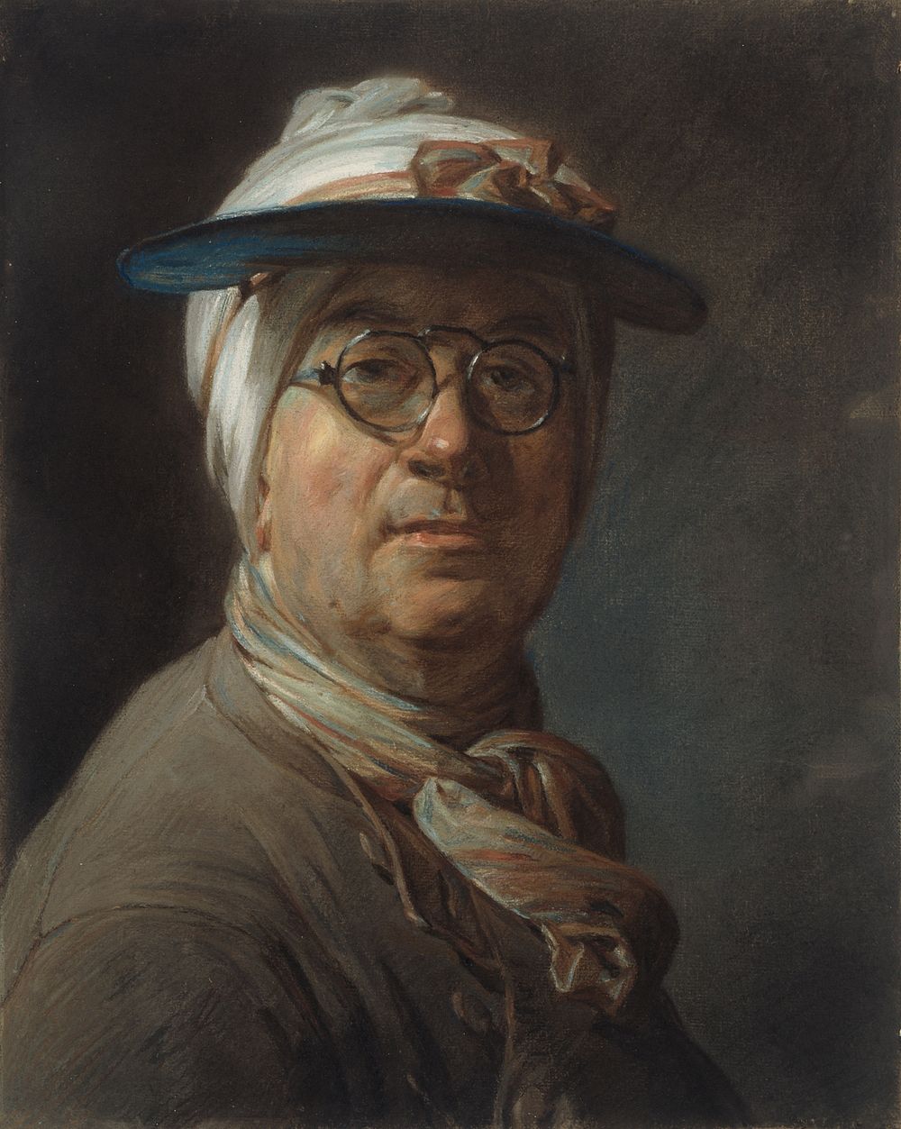 Self-Portrait with a Visor by Jean Baptiste Siméon Chardin