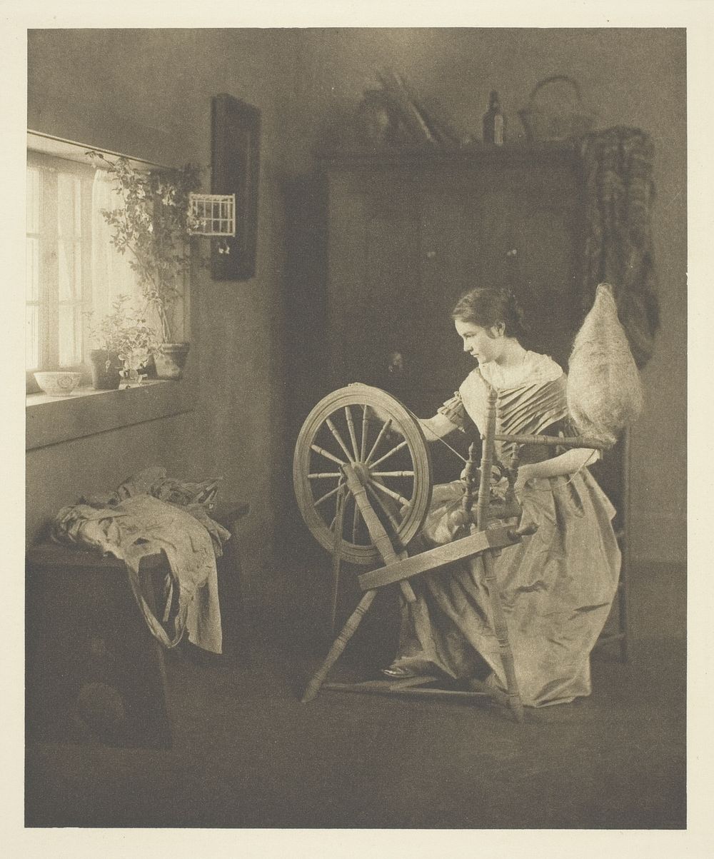 Spinning, No. 18 from the portfolio "American Pictorial Photography, Series II” (1901) by Emilie V. Clarkson