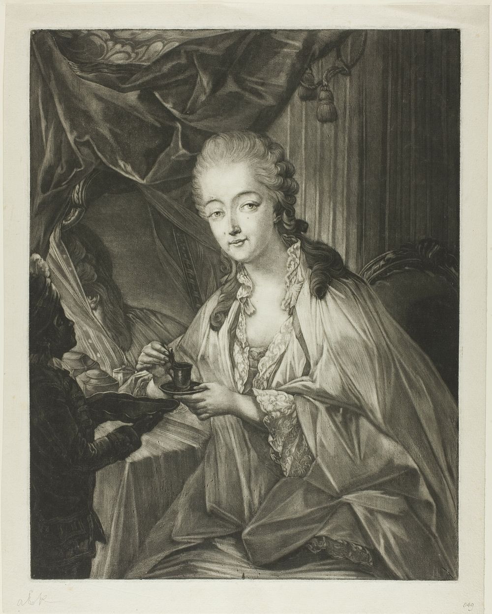 Jeanne Bécu, Comtesse Du Barry, and her servant Zamor by Jean Baptiste André Gautier d'Agoty
