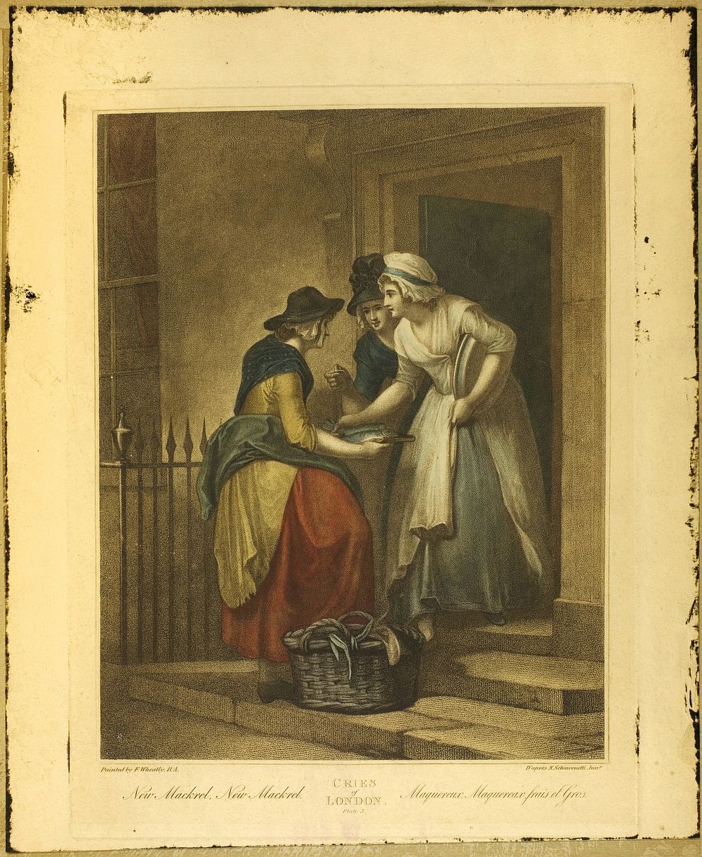 New Mack'rel, New Mackrel, Plate 5 from The Cries of London by Francis Wheatley