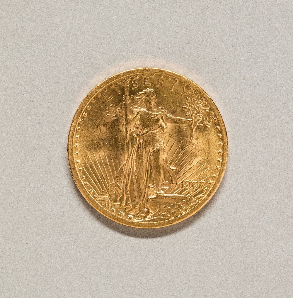 United States Twenty Dollar Coin by Augustus Saint-Gaudens
