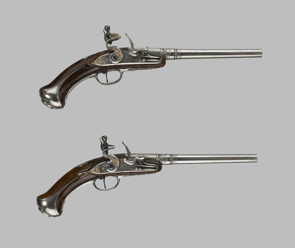 Flintlock Turn-Off Holster Pistol (One of a Pair) by Domenico Bonomino