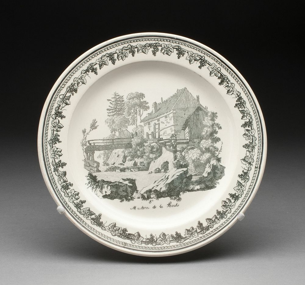 Plate by Creil Pottery