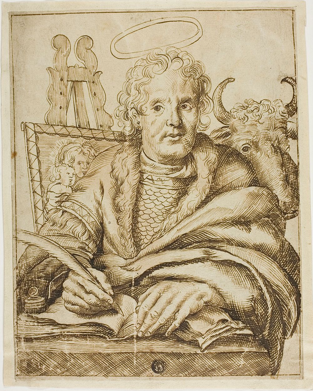 Saint Luke by Cornelis Visscher