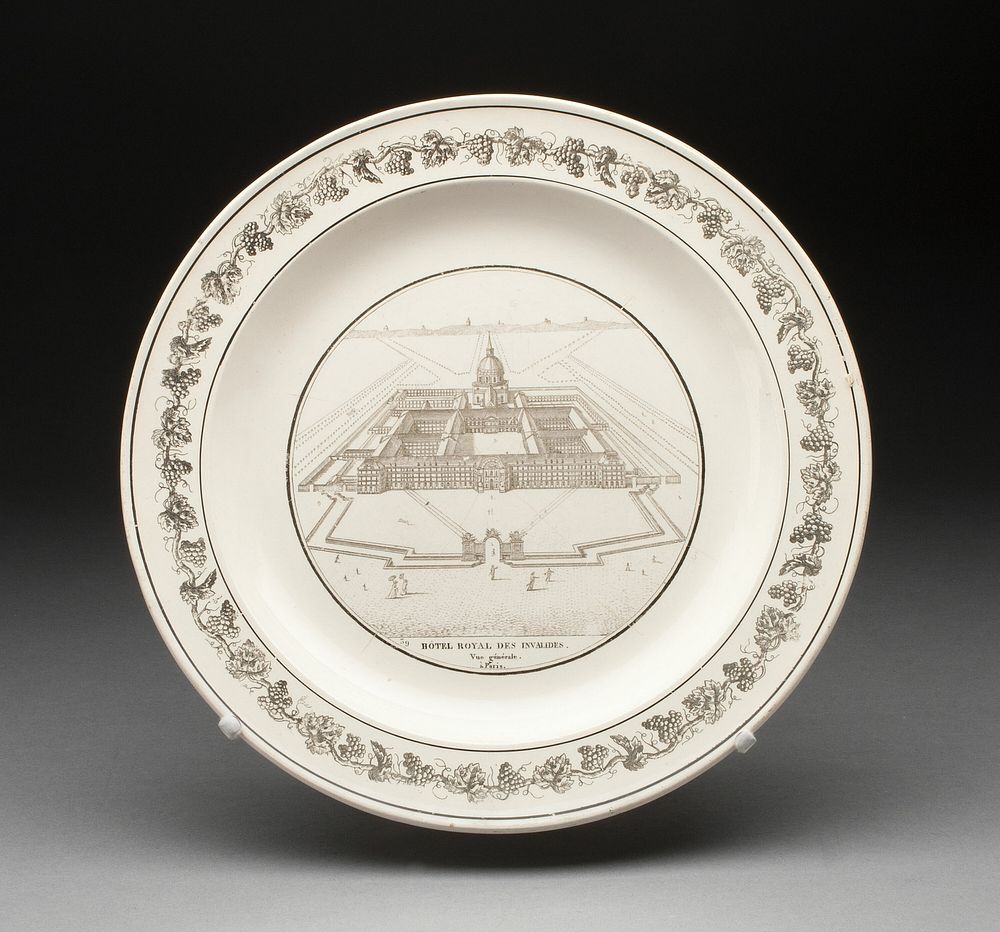 Plate by Creil Pottery