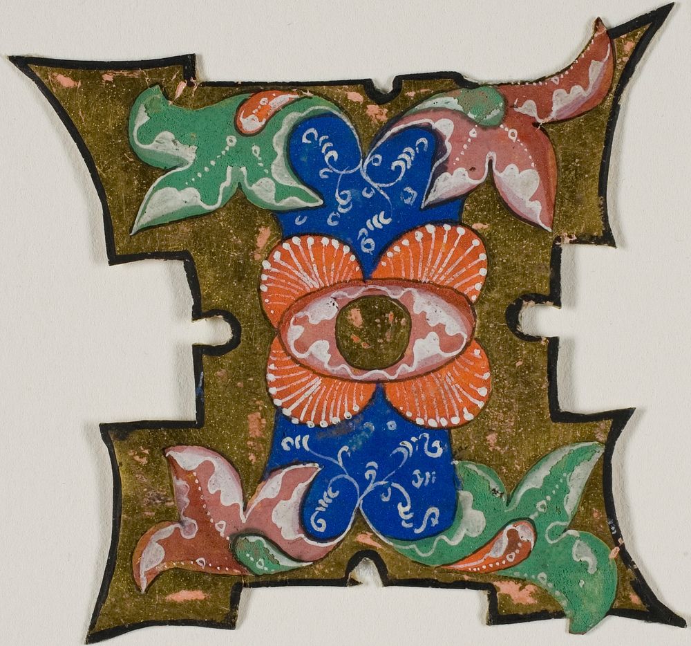 Decorated Initial "I" with Leaves from a Choir Book