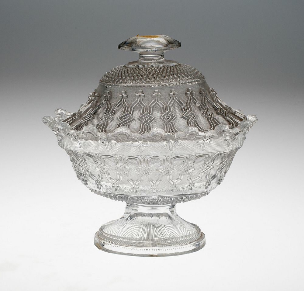 Covered Bowl and Stand by Baccarat Glassworks