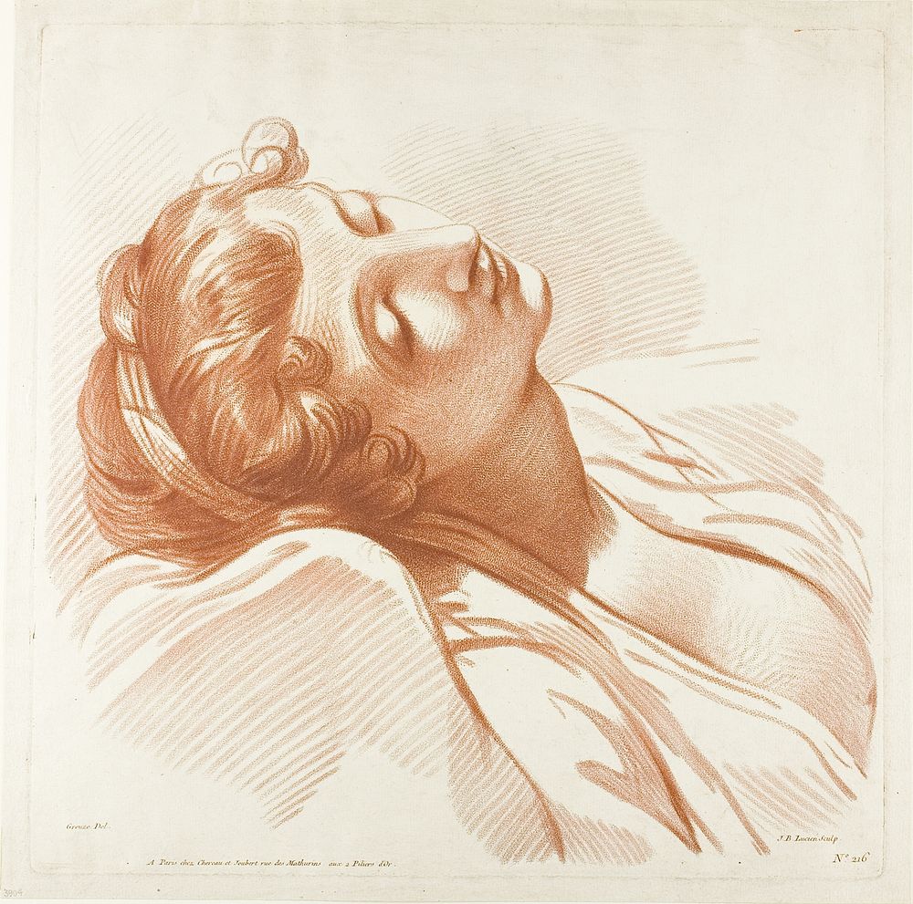 Head of a Young Woman Asleep by Jean-Baptiste Lucien