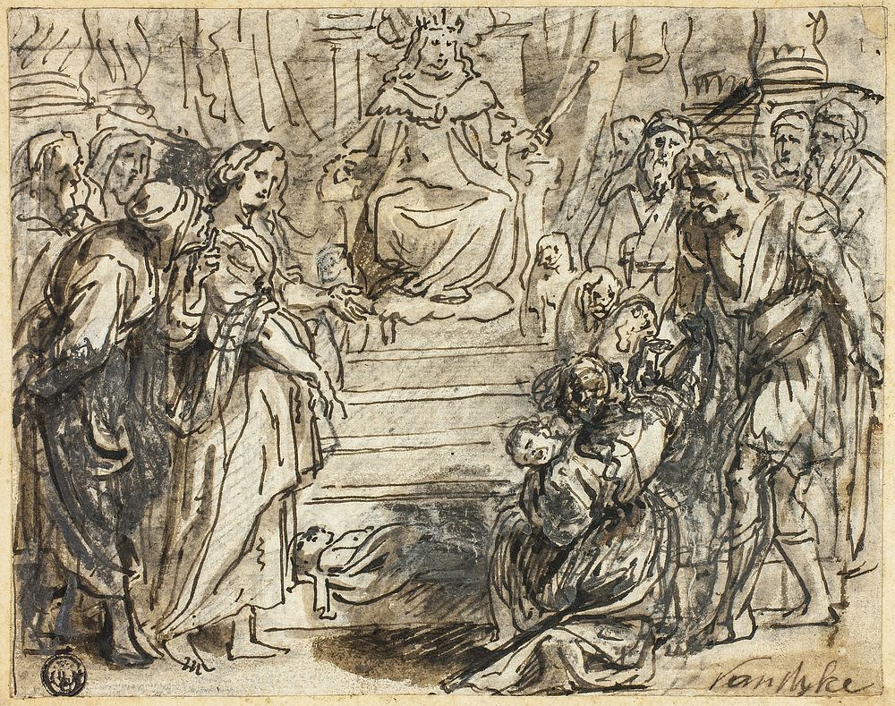 Judgement of Solomon by Abraham Jansz. van Diepenbeeck
