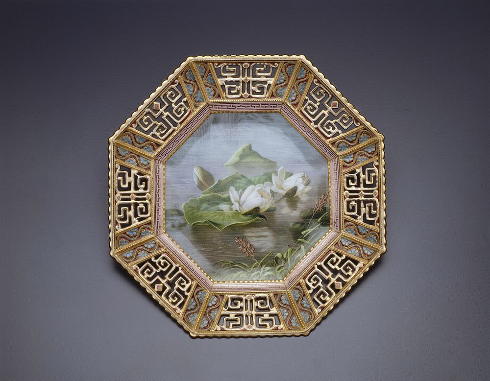 Plate with Water Lilies by Charles Ferdinand Hürten (Painter)