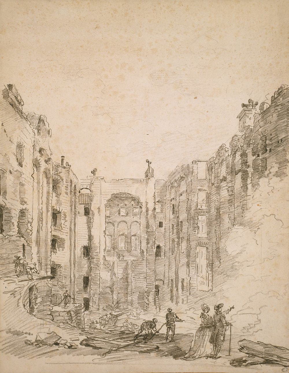Ruins of the Opera After the Fire of 1781 by Hubert Robert