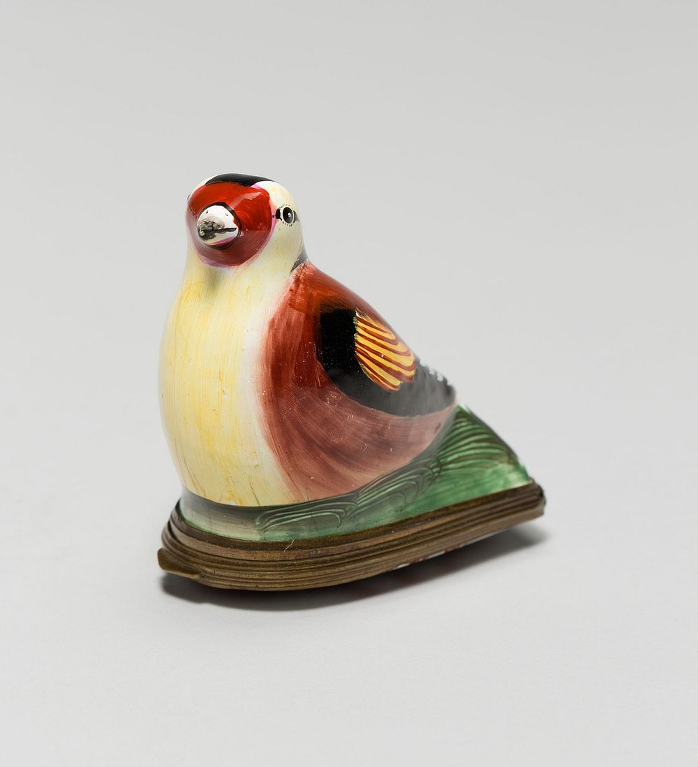 Bonbonnière in the Shape of a Gold Finch by Battersea Enamel Factory