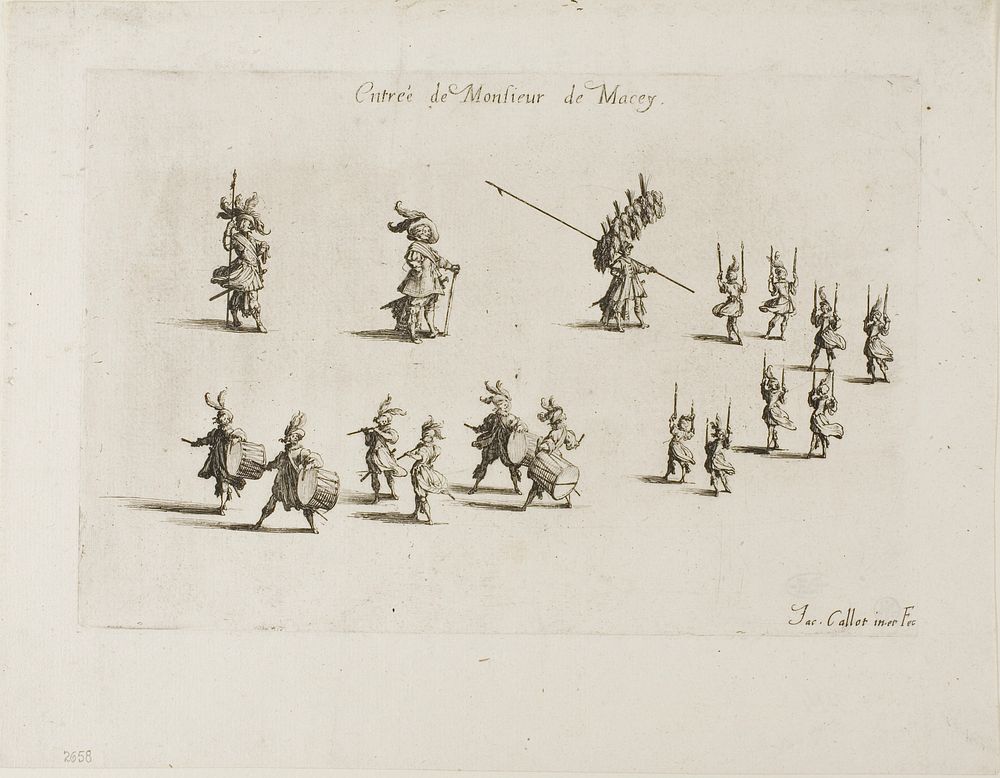 Entry of M. de Macey, from The Combat at the Barrier by Jacques Callot