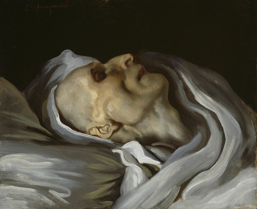 Théodore Géricault on His Deathbed by Charles Emile Champmartin