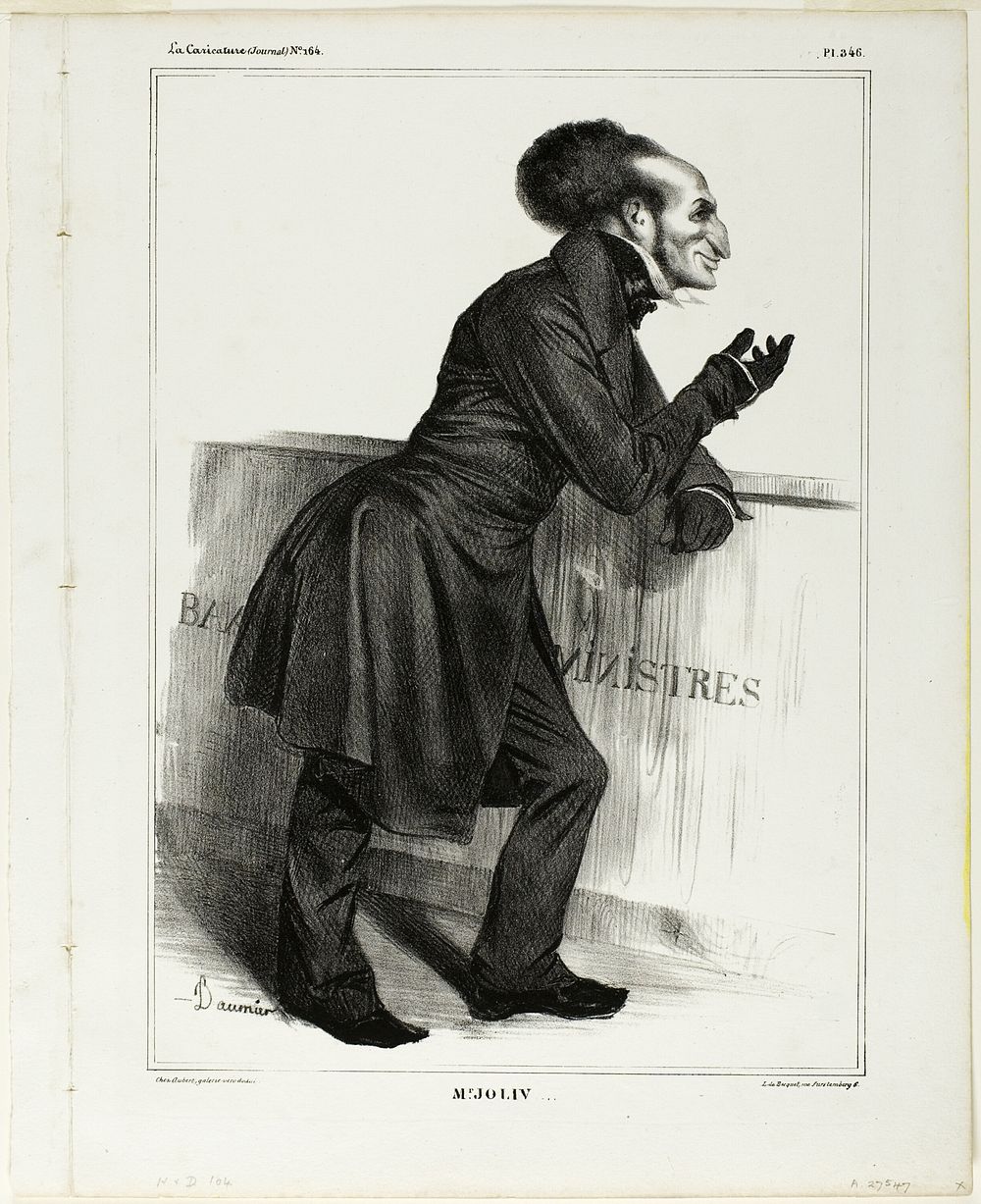 Mr. Joliv...., plate 346 from Célébrités de la Caricature by Honoré-Victorin Daumier