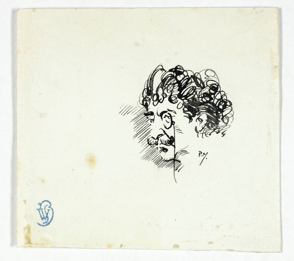 Sketch of Whistler's Head by Philip William May