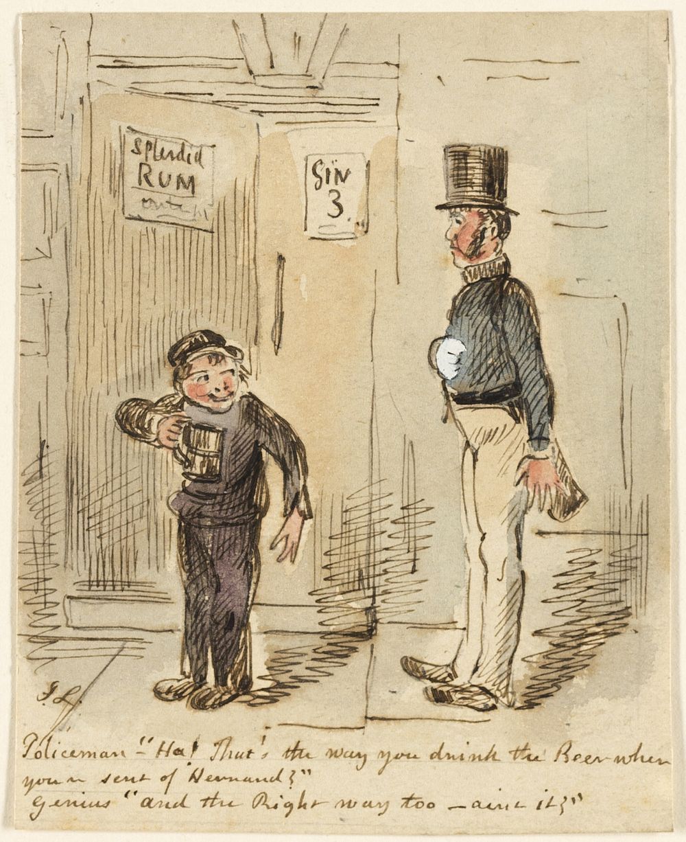 Policeman and Boy by John Leech