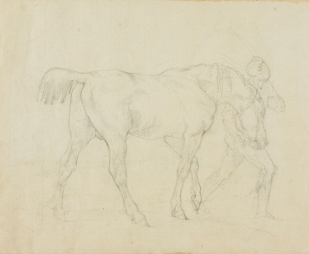 Groom Leading a Horse by Jean Louis André Théodore Géricault