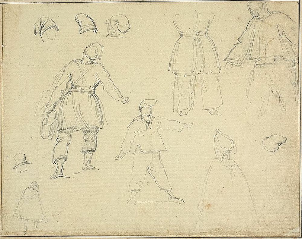 Sketches: Stable Boy Carrying a Bucket by Jean Louis André Théodore Géricault