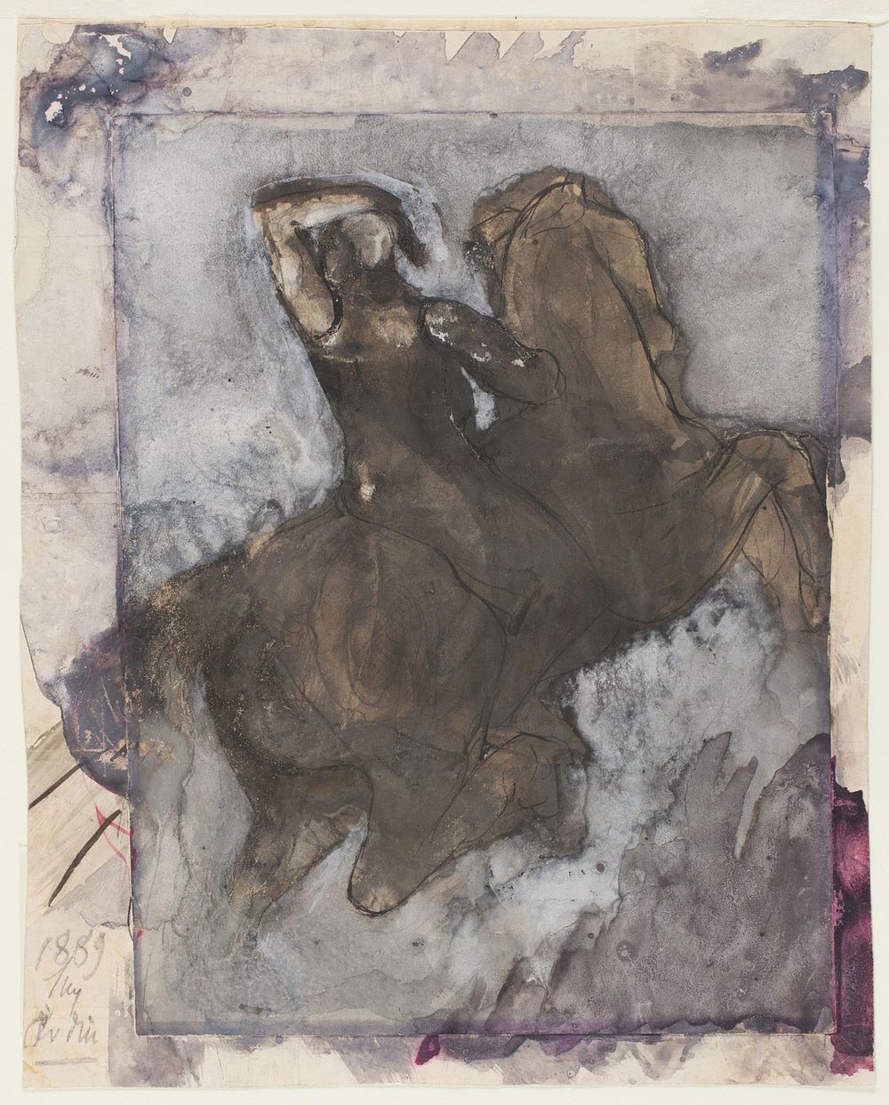 Horseman (recto); Horse and Rider (verso) by Auguste Rodin