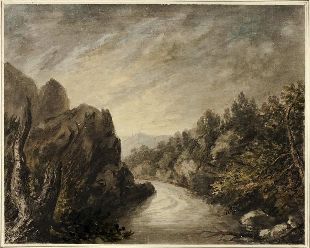 River in Rocky Valley by Unknown artist (Unknown Amateur)