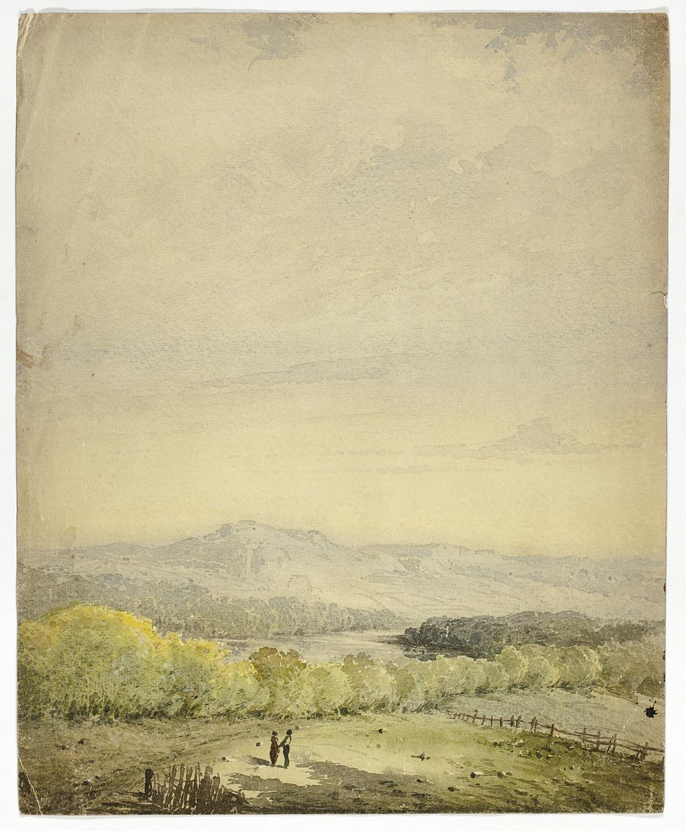 Couple Holding Hands in a Field by Unknown artist
