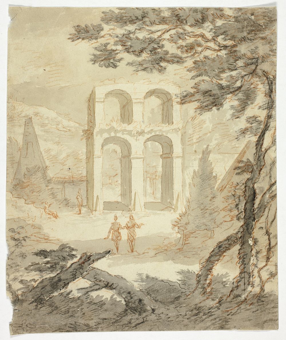 Figures Among Classical Ruins by Gerrit Rademaker