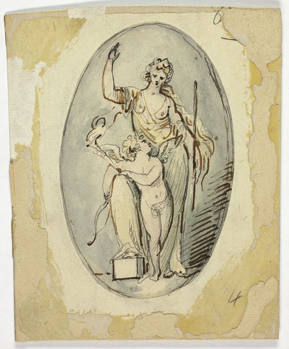 Venus and Cupid by Style of William Hamilton