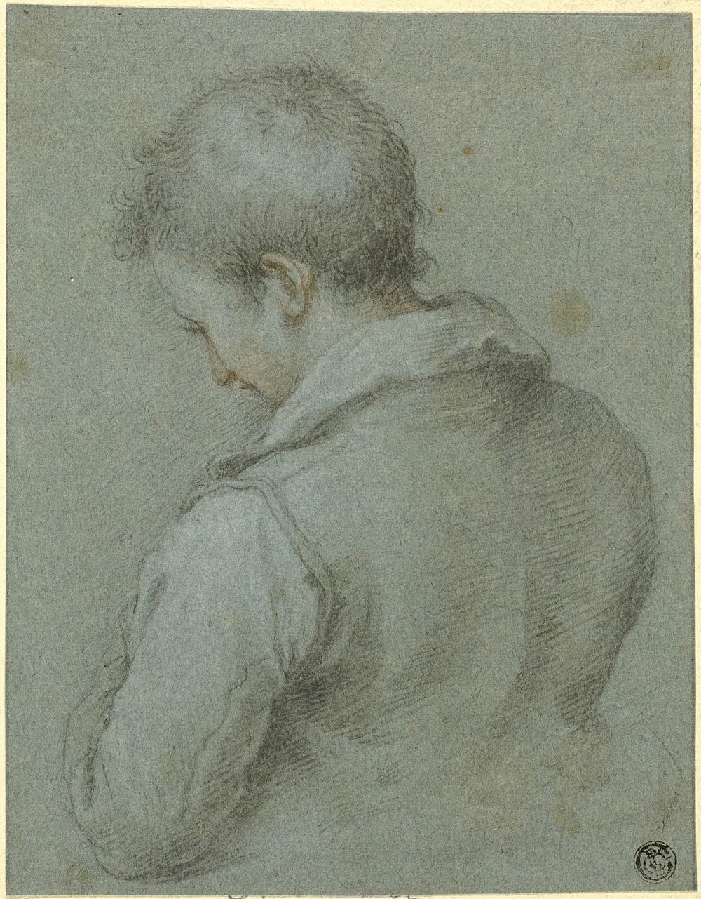 Head and Shoulders of a Man seen from the Back by Isaac Oliver, the elder