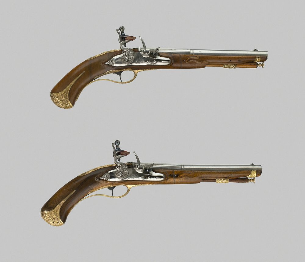 Pair of Flintlock Pistols by Lazzarino Cominazzo
