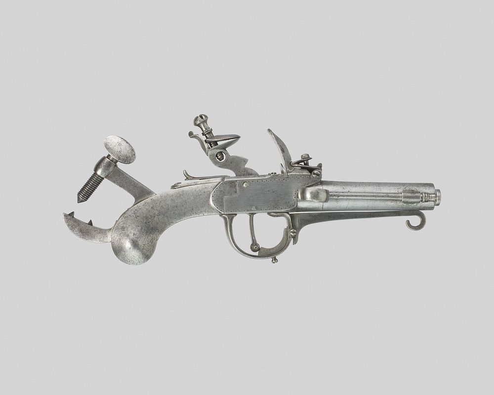 Flintlock Alarm-Trap Pistol