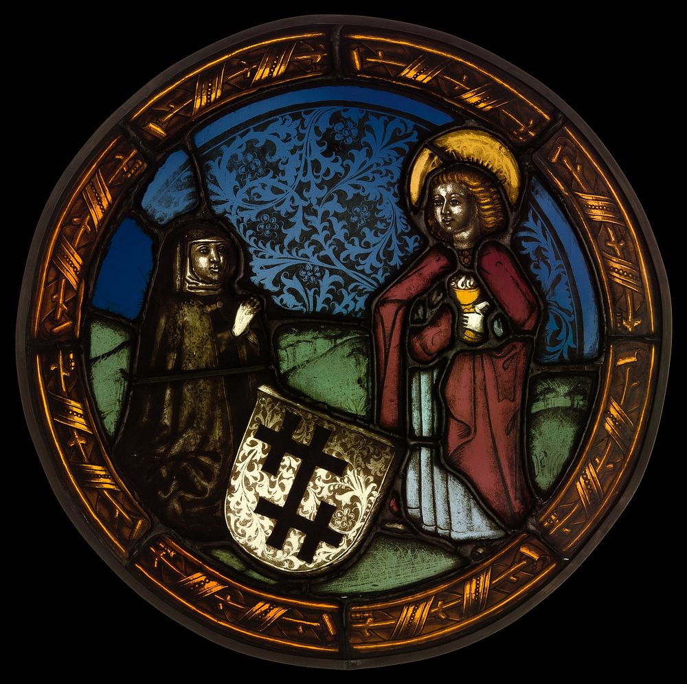 A Nun Kneeling before Saint John the Evangelist